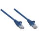 Intellinet Câble patch réseau Cat6A, 0,25 m, bleu, cuivre, S/FTP, LSOH/LSZH, PVC, RJ45, contacts plaqués or, anti-accroc, avec manchon, garantie à vie