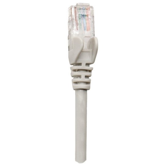 Intellinet Câble patch réseau Cat6A, 0,25 m, gris, cuivre, S/FTP, LSOH/LSZH, PVC, RJ45, contacts plaqués or, anti-accroc, avec manchon, garantie à vie