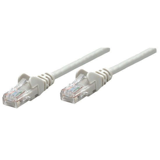 Intellinet Câble patch réseau Cat6A, 0,25 m, gris, cuivre, S/FTP, LSOH/LSZH, PVC, RJ45, contacts plaqués or, anti-accroc, avec manchon, garantie à vie