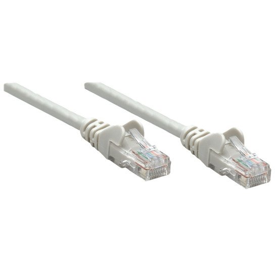 Intellinet Câble patch réseau Cat6A, 0,25 m, gris, cuivre, S/FTP, LSOH/LSZH, PVC, RJ45, contacts plaqués or, anti-accroc, avec manchon, garantie à vie