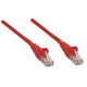 Intellinet Câble patch réseau, Cat6, 0,25 m, rouge, cuivre, S/FTP, LSOH/LSZH, PVC, RJ45, contacts plaqués or, anti-accroc, avec manchon, garantie à vie