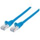 Intellinet Câble patch réseau Cat6A, 10 m, bleu, cuivre, S/FTP, LSOH/LSZH, PVC, RJ45, contacts plaqués or, anti-accroc, avec manchon, garantie à vie