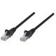 Intellinet Câble patch réseau, Cat6, 0,25 m, noir, cuivre, S/FTP, LSOH/LSZH, PVC, RJ45, contacts plaqués or, anti-accroc, avec manchon, garantie à vie