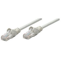 Intellinet Câble patch réseau Cat6A, 20 m, gris, cuivre, S/FTP, LSOH/LSZH, PVC, RJ45, contacts plaqués or, anti-accroc, avec manchon, garantie à vie