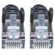 Intellinet Câble patch réseau Cat6A, 1 m, noir, cuivre, S/FTP, LSOH/LSZH, PVC, RJ45, contacts plaqués or, anti-accroc, avec manchon, garantie à vie