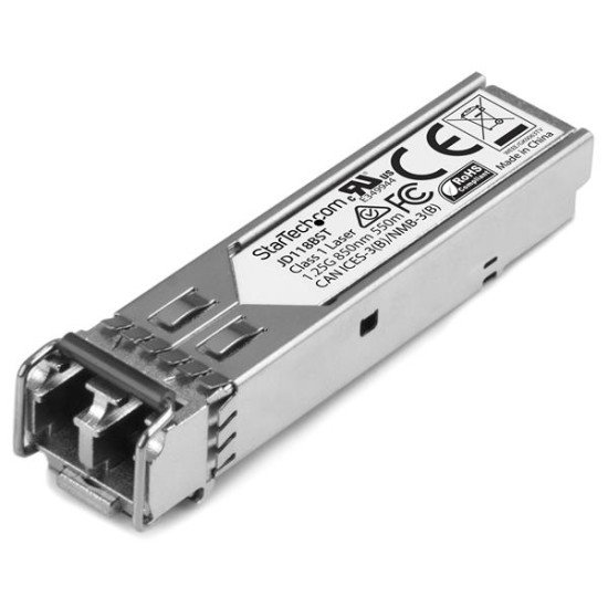 StarTech.com Module de transceiver SFP 1000Base-SX à fibre optique Gigabit - Compatible HP JD118B - Multimode LC - 550 m