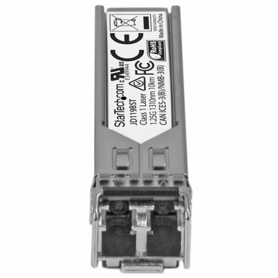 StarTech.com Module de transceiver SFP 1000Base-LX à fibre optique Gigabit - Compatible HP JD119B - Monomode LC - 10 km