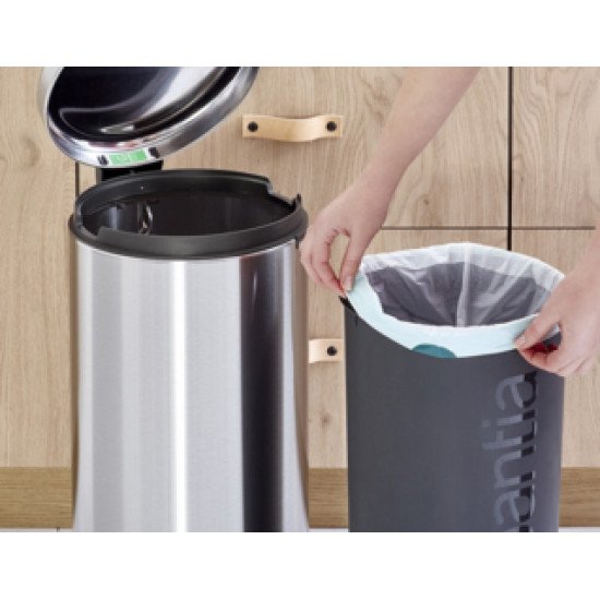 Brabantia 111822 poubelle 30 L Rond Acier inoxydable