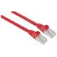 Intellinet Câble patch réseau Cat6A, 1 m, rouge, cuivre, S/FTP, LSOH/LSZH, PVC, RJ45, contacts plaqués or, anti-accroc, avec manchon, garantie à vie