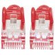 Intellinet Câble patch réseau Cat6A, 1 m, rouge, cuivre, S/FTP, LSOH/LSZH, PVC, RJ45, contacts plaqués or, anti-accroc, avec manchon, garantie à vie