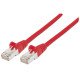 Intellinet Câble patch réseau Cat6A, 1 m, rouge, cuivre, S/FTP, LSOH/LSZH, PVC, RJ45, contacts plaqués or, anti-accroc, avec manchon, garantie à vie