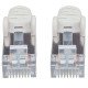 Intellinet Câble patch réseau Cat6A, 1 m, gris, cuivre, S/FTP, LSOH/LSZH, PVC, RJ45, contacts plaqués or, anti-accroc, avec manchon, garantie à vie