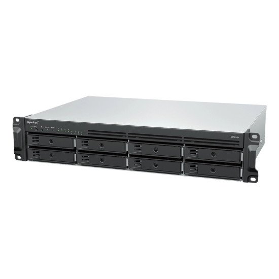 Synology RackStation RS1226+ serveur de stockage NAS Rack (2 U) AMD Ryzen V1500B 4 Go DDR4 0 To Synology DSM Noir