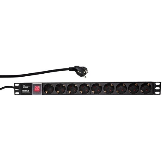 LogiLink PDU9C02 unité de distribution d'énergie 9 sortie(s) CA Noir