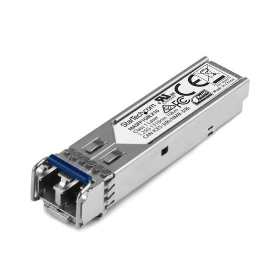 StarTech.com Module de transceiver SFP 1000Base-LX à fibre optique Gb - Compatible Cisco Meraki MA-SFP-1GB-LX10 - Monomode LC - 10 km