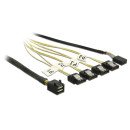 DeLOCK 0.5m, Mini SAS HD SFF-8643/4xSATA 7p 0,5 m Noir, Argent, Jaune DeLOCK 0.5m, Mini SAS HD SFF-8643/4xSATA 7p 0,5 m Noir, Argent, Jaune