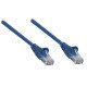 Intellinet Câble patch réseau, Cat6, 0,25 m, bleu, cuivre, S/FTP, LSOH/LSZH, PVC, RJ45, contacts plaqués or, anti-accroc, avec manchon, garantie à vie