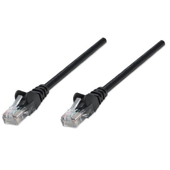 Intellinet Câble patch réseau Cat6A, 0,25 m, noir, cuivre, S/FTP, LSOH/LSZH, PVC, RJ45, contacts plaqués or, anti-accroc, avec manchon, garantie à vie