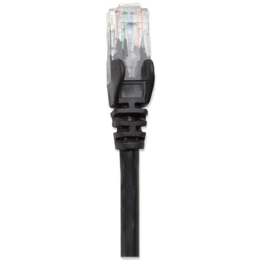 Intellinet Câble patch réseau Cat6A, 0,25 m, noir, cuivre, S/FTP, LSOH/LSZH, PVC, RJ45, contacts plaqués or, anti-accroc, avec manchon, garantie à vie