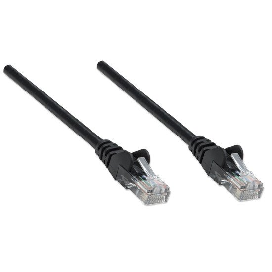 Intellinet Câble patch réseau Cat6A, 0,25 m, noir, cuivre, S/FTP, LSOH/LSZH, PVC, RJ45, contacts plaqués or, anti-accroc, avec manchon, garantie à vie