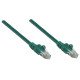 Intellinet Câble patch réseau Cat6A, 0,25 m, vert, cuivre, S/FTP, LSOH/LSZH, PVC, RJ45, contacts plaqués or, anti-accroc, avec manchon, garantie à vie