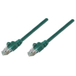 Intellinet Câble patch réseau, Cat6, 0,25 m, vert, cuivre, S/FTP, LSOH/LSZH, PVC, RJ45, contacts plaqués or, anti-accroc, avec manchon, garantie à vie