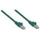 Intellinet Câble patch réseau, Cat6, 0,25 m, vert, cuivre, S/FTP, LSOH/LSZH, PVC, RJ45, contacts plaqués or, anti-accroc, avec manchon, garantie à vie