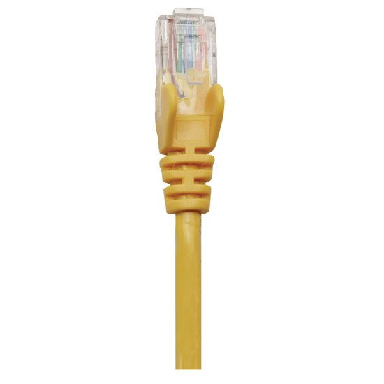 Intellinet Câble patch réseau Cat6A, 0,25 m, jaune, cuivre, S/FTP, LSOH/LSZH, PVC, RJ45, contacts plaqués or, anti-accroc, avec manchon, garantie à vie