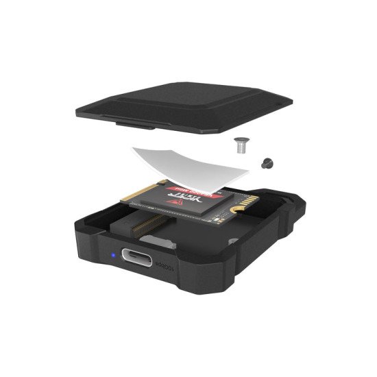 ICY BOX IB-1601MP-CU31 Boîtier de disques de stockage Enceinte ssd Noir M.2