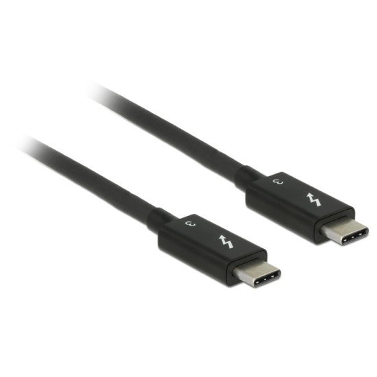 DeLOCK 84844 câble USB 0,5 m 3.2 Gen 2 (3.1 Gen 2) USB C Noir