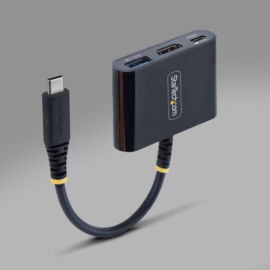 StarTech.com Adaptateur Multiport USB-C vers HDMI avec Charge PD 140W, HDMI 4K 60Hz, Hub USB 5 Gbps, Mini Dock pour MacBook / Dell / Thinkpad / HP / iPad / Tablettes