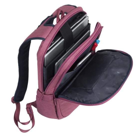 Rivacase 7760 sacoche d'ordinateurs portables 39,6 cm (15.6") Étui sac à dos Rouge