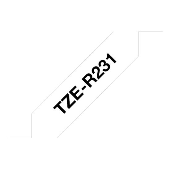 Brother TZE-R231 ruban d'étiquette Noir sur blanc