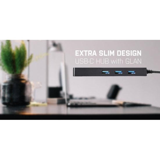 i-tec Advance USB-C Slim Passive HUB 3 Port + Gigabit Ethernet Adapter