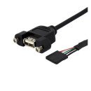 StarTech.com Câble Adaptateur USB 2.0 Header Carte Mère Interne vers Externe - Montable sur Boîtier StarTech.com Câble Adaptateur USB 2.0 Header Carte Mère Interne vers Externe - Montable sur Boîtier