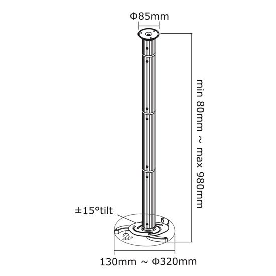 Newstar BEAMER-C200 support vidéoprojecteur Newstar BEAMER-C200 support vidéoprojecteur