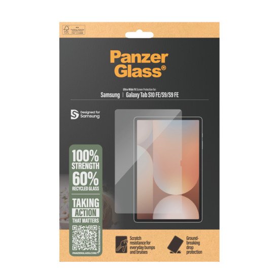 PanzerGlass ® Screen Protector Samsung Galaxy Tab S10 FE | S9 5G | S9 FE 5G | Ultra-Wide Fit Protection d'écran transparent 1 pièce(s)