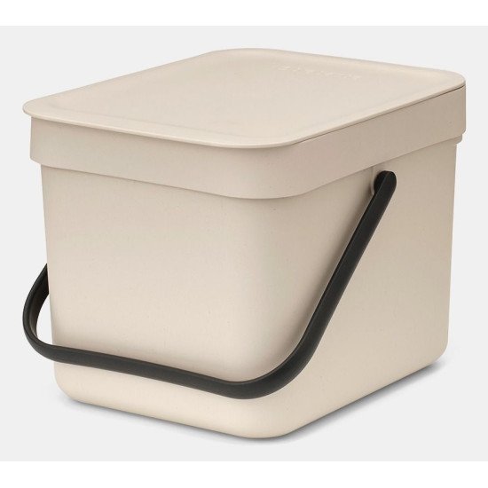 Brabantia Sort & Go 6 L Rectangulaire Plastique recyclé Beige