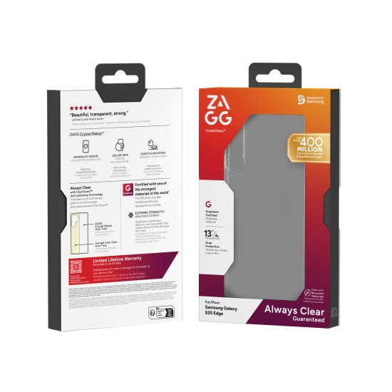 ZAGG Crystal Palace coque de protection pour téléphones portables 17 cm (6.7") Housse Transparent ZAGG Crystal Palace coque de protection pour téléphones portables 17 cm (6.7") Housse Transparent
