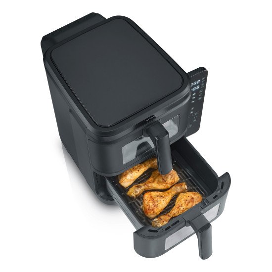 Severin FR 2468 Double 11 L Autonome 2800 W Friteuse d'air chaud Noir