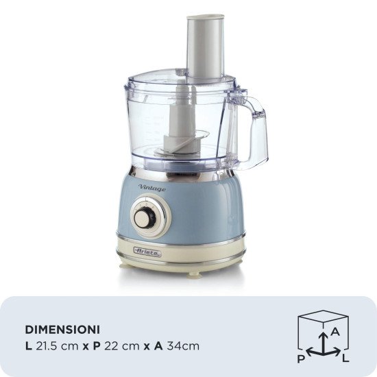 Ariete Vintage Line 1781/05 robot de cuisine 1000 W 2,1 L Bleu