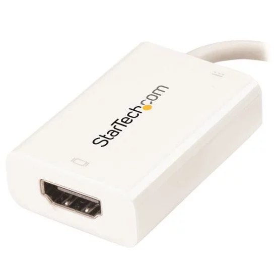 StarTech.com Adaptateur vidéo USB-C vers HDMI avec USB Power Delivery - M/F - 4K 60 Hz - Blanc StarTech.com Adaptateur vidéo USB-C vers HDMI avec USB Power Delivery - M/F - 4K 60 Hz - Blanc