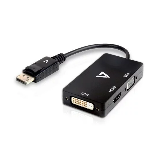 V7 Adaptateur DisplayPort (m) vers VGA, HDMI ou DVI (f) V7 Adaptateur DisplayPort (m) vers VGA, HDMI ou DVI (f)