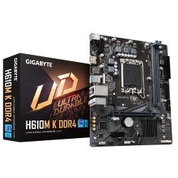 Gigabyte H610M K DDR4 1.0 carte mère Intel H610 Express LGA 1700 micro ATX Gigabyte H610M K DDR4 1.0 carte mère Intel H610 Express LGA 1700 micro ATX