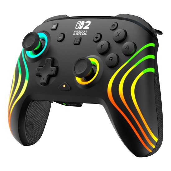 Turtle Beach Afterglow Wave Noir Manette de gaming RGB sans fil Sous licence officielle pour Nintendo Switch 2