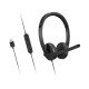 Lenovo 4XD1P83425 casque Avec fil Arceau Appels/Musique USB Type-A Noir
