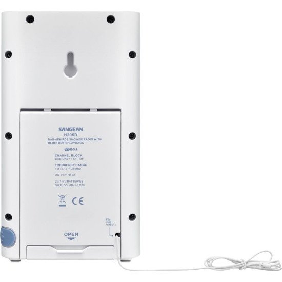 Sangean Aquatic 205 Horloge Blanc Sangean Aquatic 205 Horloge Blanc
