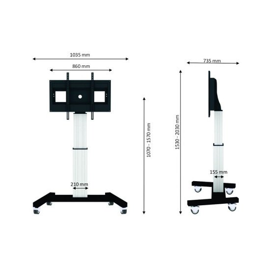 Newstar PLASMA-M2500SILVER Support écran