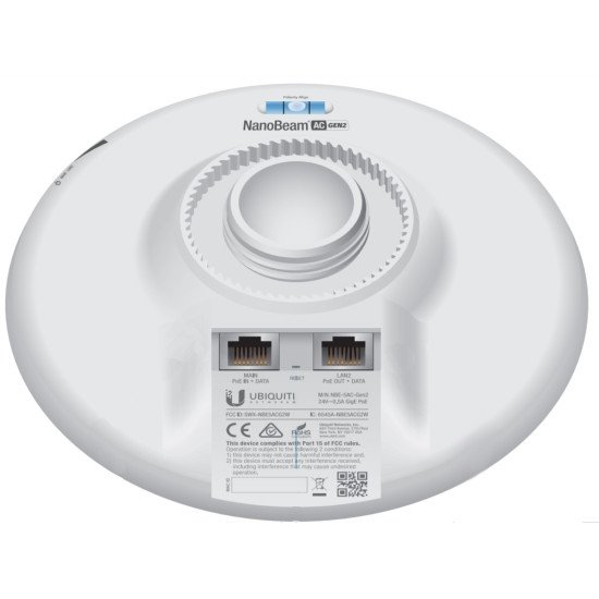 Ubiquiti Networks NanoBeam 5AC Gen 2 Pont réseau 450 Mbit/s Blanc