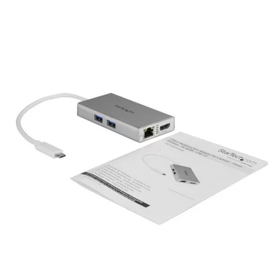 StarTech.com Adaptateur multiport USB-C pour ordinateur portable HDMI 4K - GbE - USB 3.0 StarTech.com Adaptateur multiport USB-C pour ordinateur portable HDMI 4K - GbE - USB 3.0
